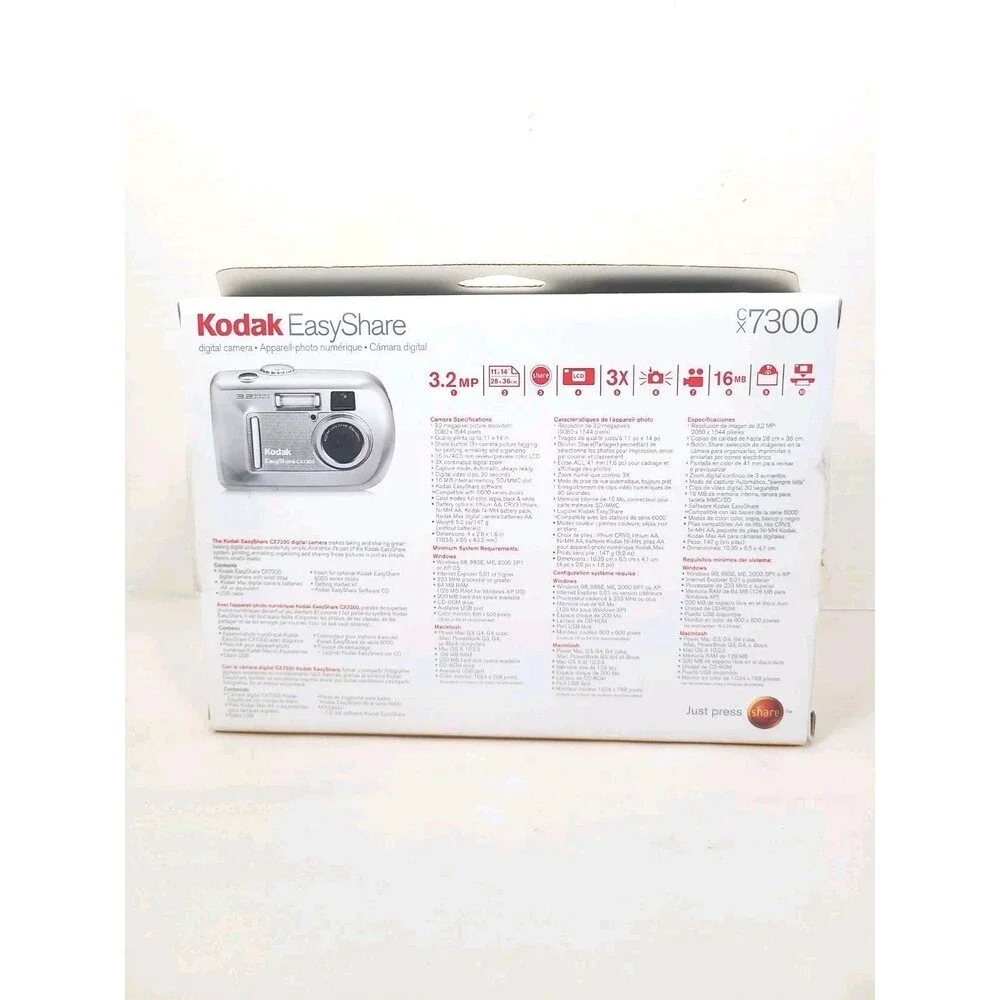 Kodak Easyshare CX7300 Digital Camera Silver 3.2 MP 1.6